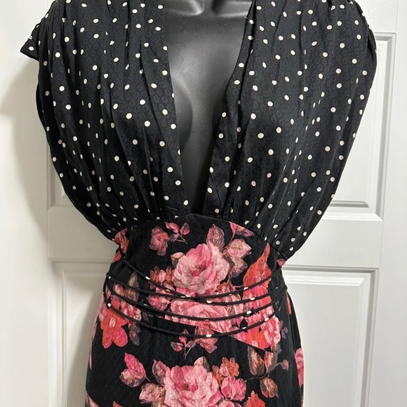 Free People Juniper Maxi Dress Floral Polka Dot Size XS NWOT - Picture 4 of 8